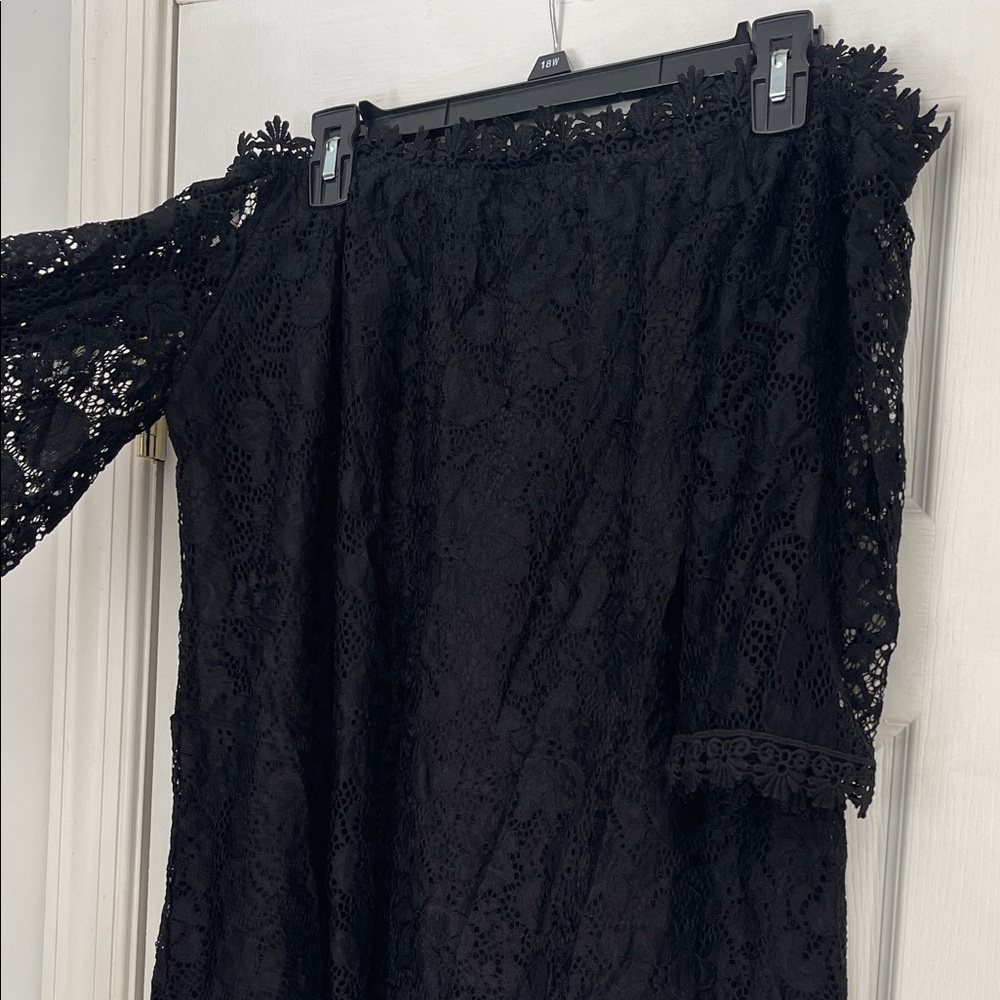 Black Lace Off-Shoulder shirt
